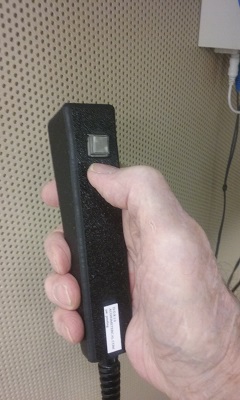 DORIS optical handswitch held in a hand