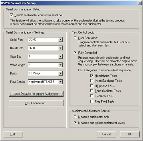 Automatic control of 73 audiometer models screenshot